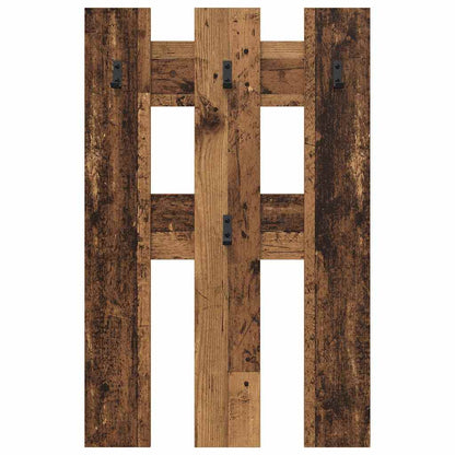 vidaXL Wall-Mounted Coat Rack Old Wood 65 x 3 x 100 cm Engineered wood