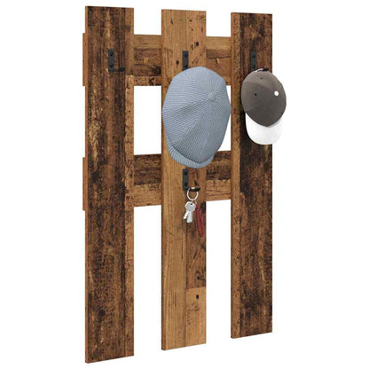 vidaXL Wall-Mounted Coat Rack Old Wood 65 x 3 x 100 cm Engineered wood