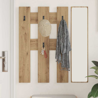 vidaXL Wall-Mounted Coat Rack Wall-mounted Artisan Oak 65 x 3 x 100 cm