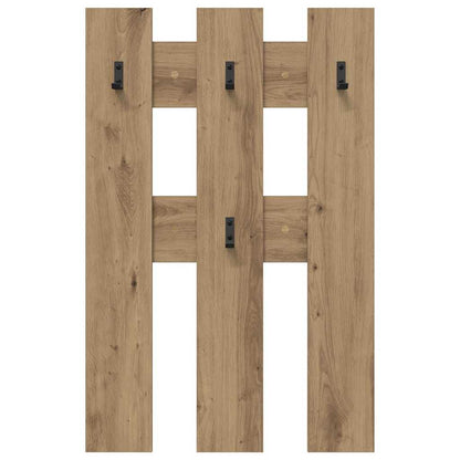 vidaXL Wall-Mounted Coat Rack Wall-mounted Artisan Oak 65 x 3 x 100 cm