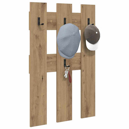 vidaXL Wall-Mounted Coat Rack Wall-mounted Artisan Oak 65 x 3 x 100 cm