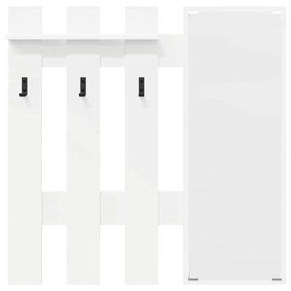 vidaXL Wall-Mounted Coat Rack White 100 x 10 x 100 cm Engineered wood