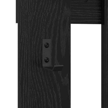 vidaXL Wall-Mounted Coat Rack Wall-mounted Black Oak 100 x 10 x 100 cm