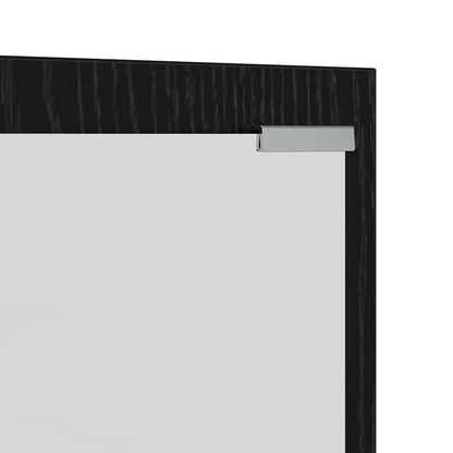 vidaXL Wall-Mounted Coat Rack Wall-mounted Black Oak 100 x 10 x 100 cm