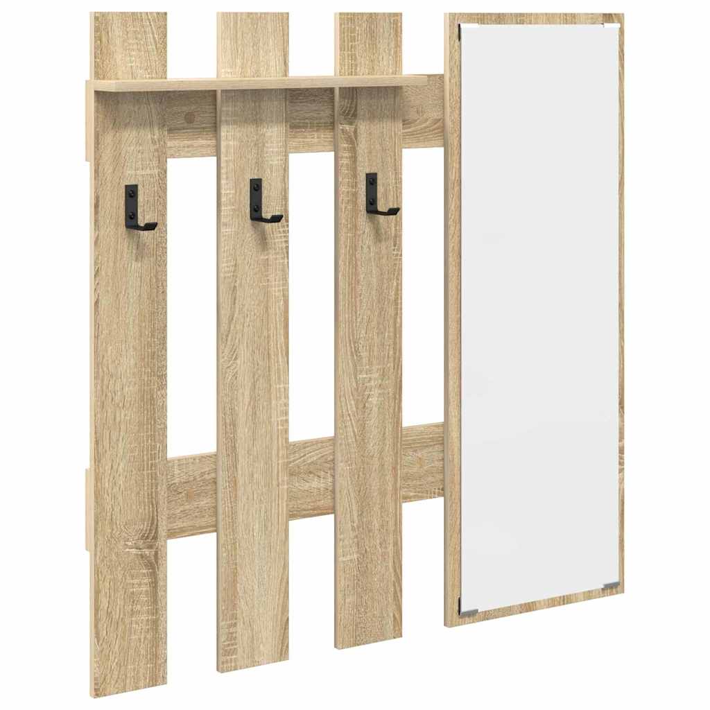 vidaXL Wall-Mounted Coat Rack Wall-Mounted Sonoma Oak Engineered wood