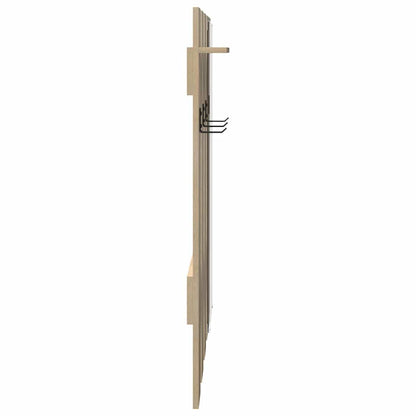 vidaXL Wall-Mounted Coat Rack with Mirror Sonoma Oak 100 x 10 x 100 cm
