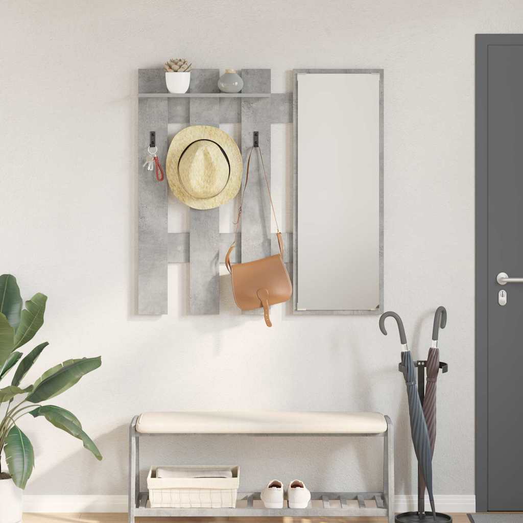 vidaXL Wall-Mounted Coat Rack Concrete Grey 100 x 10 x 100 cm
