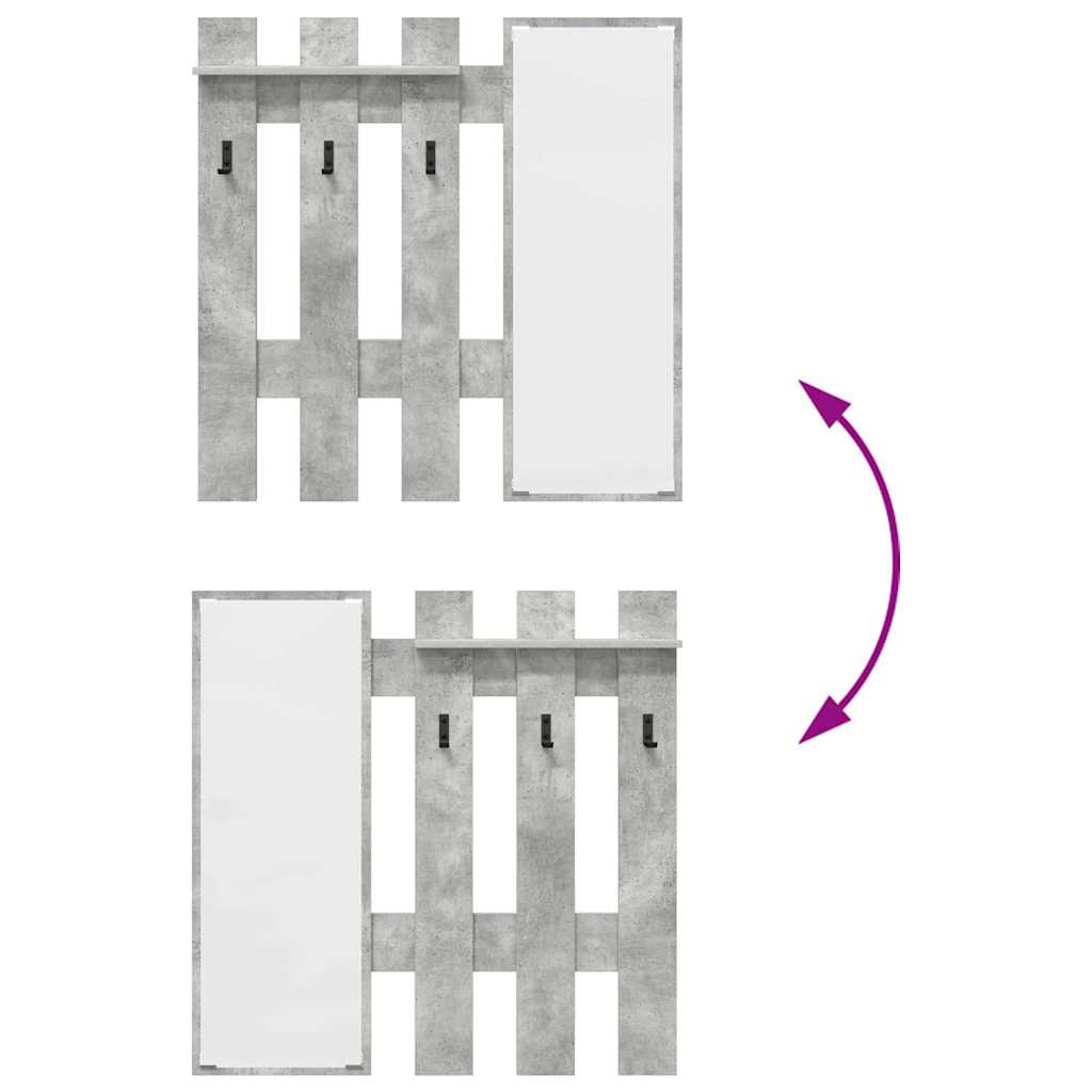 vidaXL Wall-Mounted Coat Rack Concrete Grey 100 x 10 x 100 cm