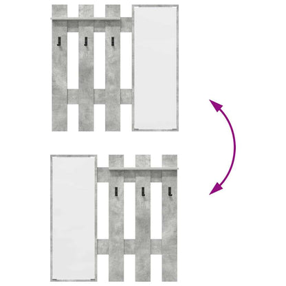 vidaXL Wall-Mounted Coat Rack Concrete Grey 100 x 10 x 100 cm