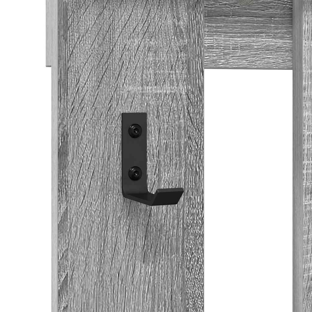 vidaXL Wall-Mounted Coat Rack Grey Sonoma 100 x 10 x 100 cm