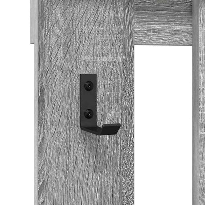 vidaXL Wall-Mounted Coat Rack Grey Sonoma 100 x 10 x 100 cm