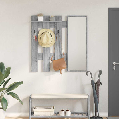 vidaXL Wall-Mounted Coat Rack Grey Sonoma 100 x 10 x 100 cm