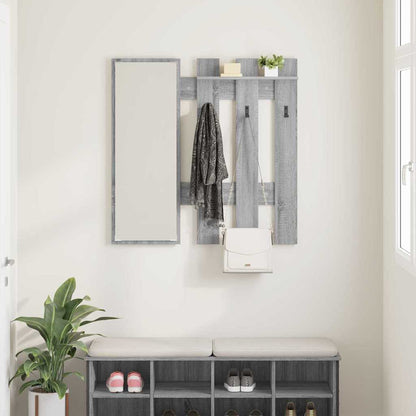vidaXL Wall-Mounted Coat Rack Grey Sonoma 100 x 10 x 100 cm