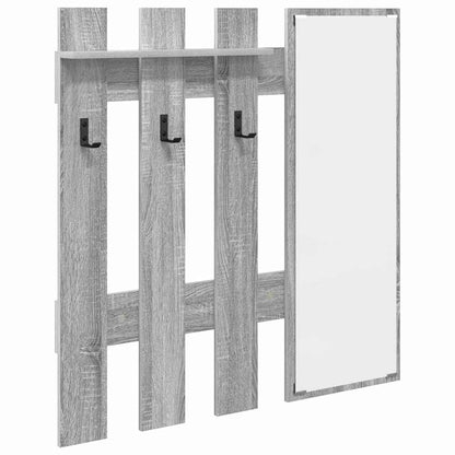 vidaXL Wall-Mounted Coat Rack Wall-Mounted Grey Sonoma Engineered wood