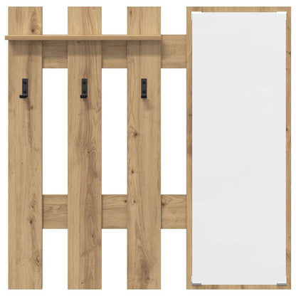 vidaXL Wall-Mounted Coat Rack Artisan Oak 100 x 10 x 100 cm