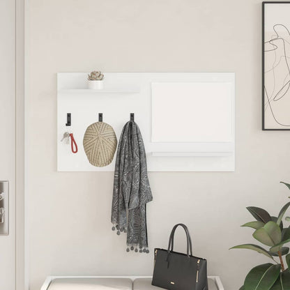 vidaXL Wall-Mounted Coat Rack White 90 x 10 x 50 cm Engineered wood
