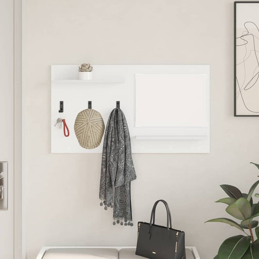 vidaXL Wall-Mounted Coat Rack White 90 x 10 x 50 cm Engineered wood