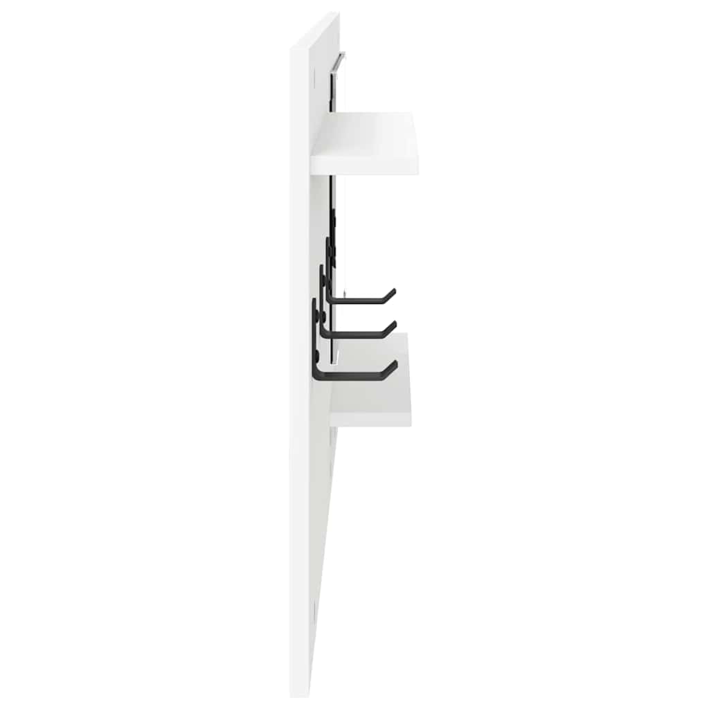 vidaXL Wall-Mounted Coat Rack White 90 x 10 x 50 cm Engineered wood