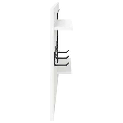 vidaXL Wall-Mounted Coat Rack White 90 x 10 x 50 cm Engineered wood