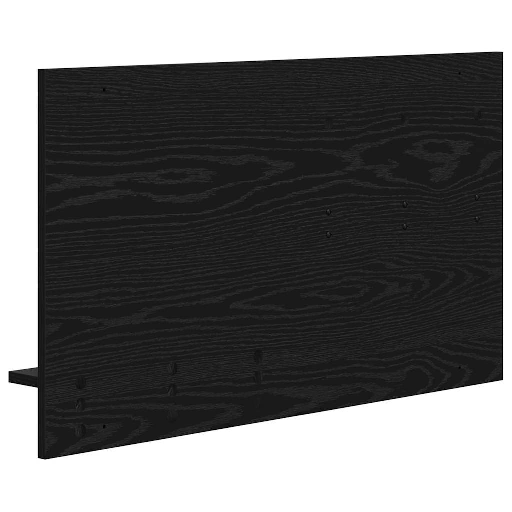 vidaXL Wall-Mounted Coat Rack with Shelf Black Oak 90 x 10 x 50 cm