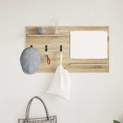 vidaXL Wall-Mounted Coat Rack with Shelf Sonoma Oak 90 x 10 x 50 cm