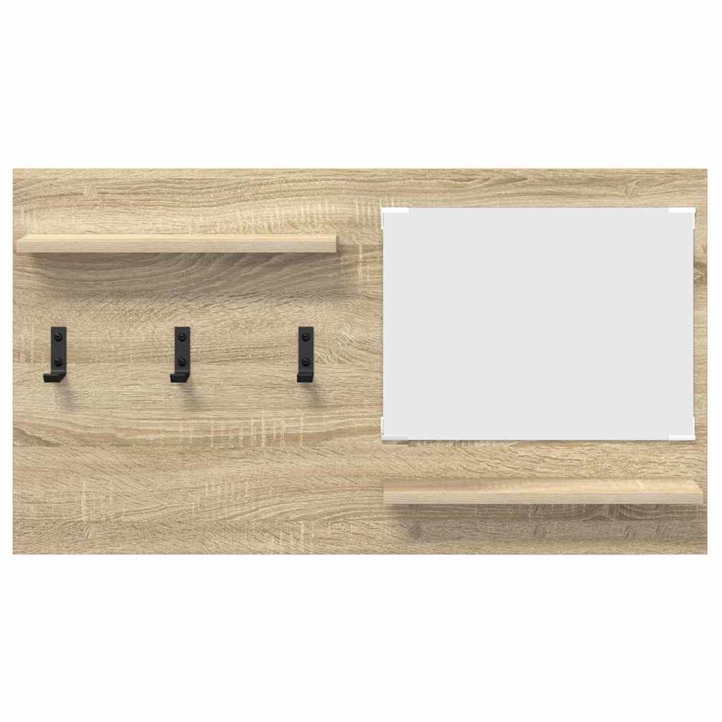 vidaXL Wall-Mounted Coat Rack with Shelf Sonoma Oak 90 x 10 x 50 cm