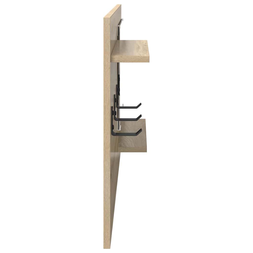 vidaXL Wall-Mounted Coat Rack with Shelf Sonoma Oak 90 x 10 x 50 cm