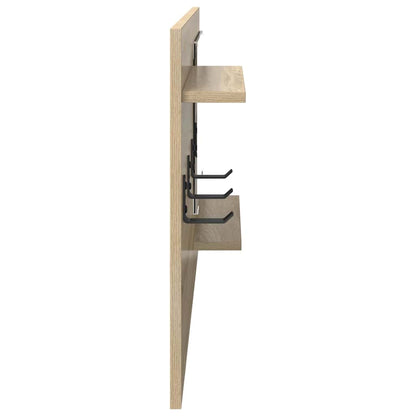 vidaXL Wall-Mounted Coat Rack with Shelf Sonoma Oak 90 x 10 x 50 cm