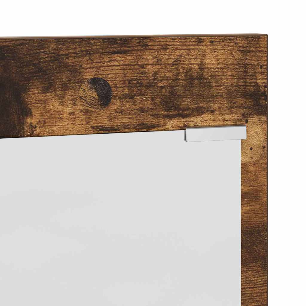 vidaXL Wall-Mounted Coat Rack with Shelf Smoked Oak 90 x 10 x 50 cm