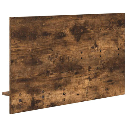 vidaXL Wall-Mounted Coat Rack with Shelf Smoked Oak 90 x 10 x 50 cm
