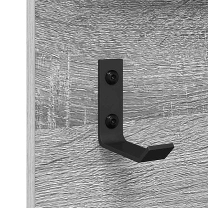 vidaXL Wall-Mounted Coat Rack with Shelf Grey Sonoma 90 x 10 x 50 cm