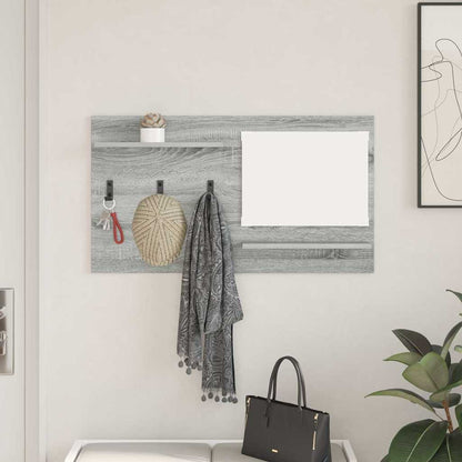 vidaXL Wall-Mounted Coat Rack with Shelf Grey Sonoma 90 x 10 x 50 cm