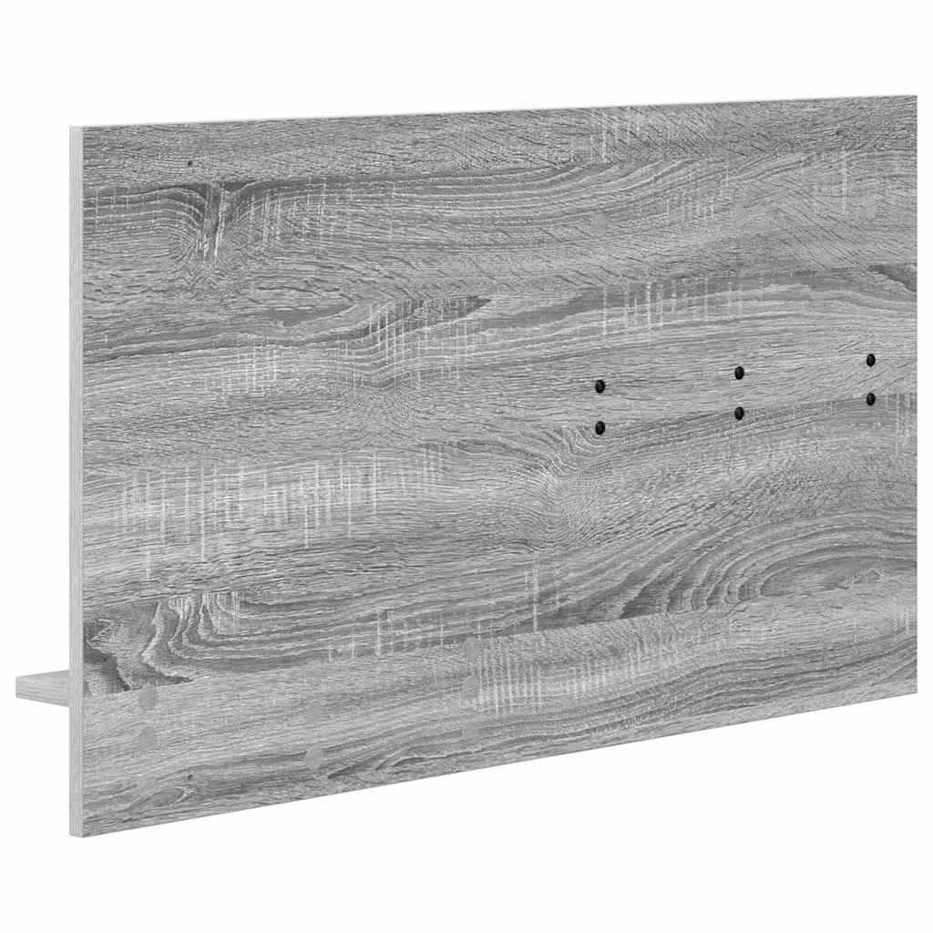 vidaXL Wall-Mounted Coat Rack with Shelf Grey Sonoma 90 x 10 x 50 cm