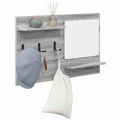 vidaXL Wall-Mounted Coat Rack with Shelf Grey Sonoma 90 x 10 x 50 cm