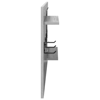 vidaXL Wall-Mounted Coat Rack with Shelf Grey Sonoma 90 x 10 x 50 cm