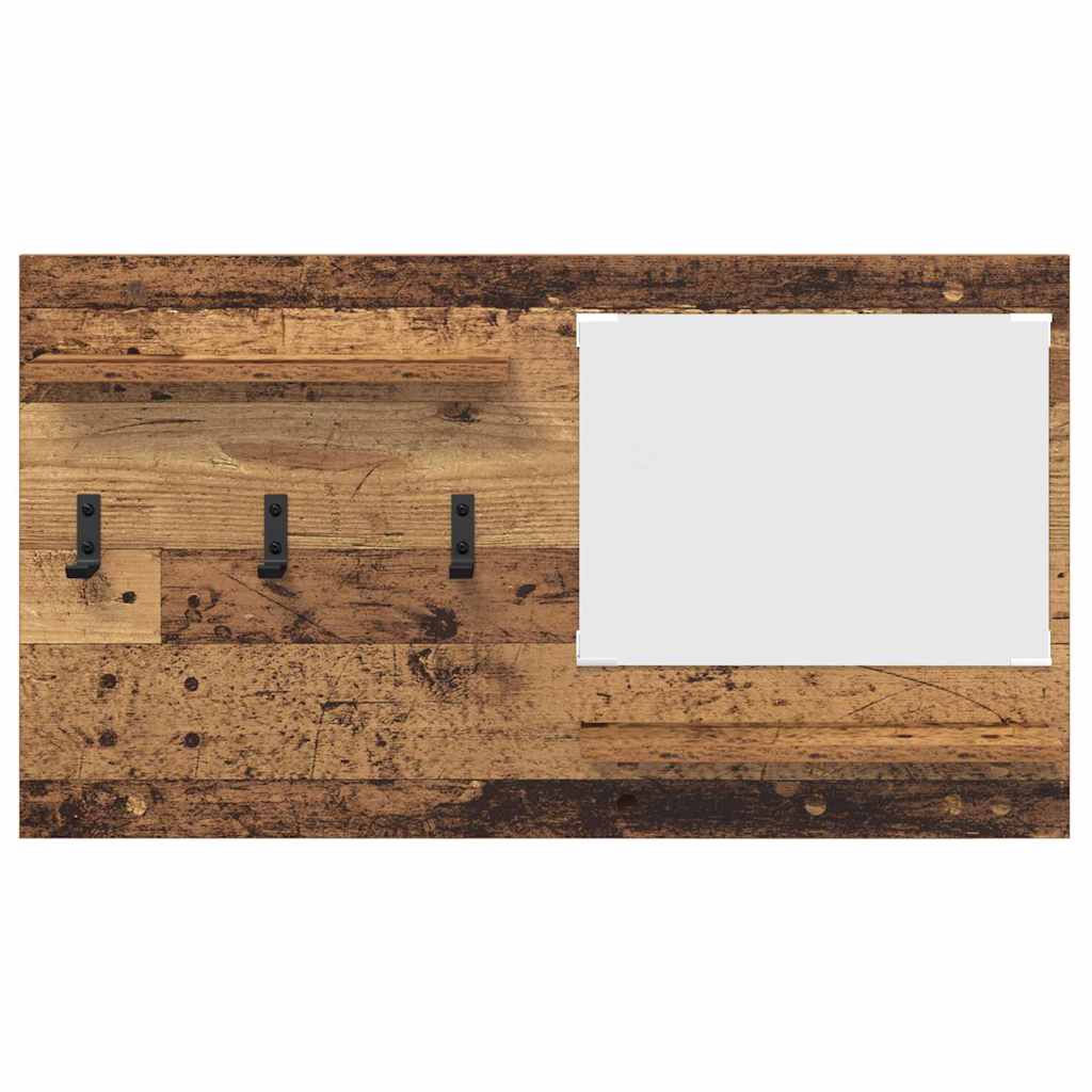 vidaXL Wall-Mounted Coat Rack Old Wood 90 x 10 x 50 cm Engineered wood