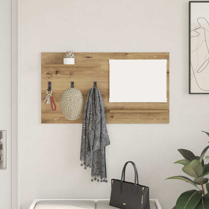 vidaXL Wall-Mounted Coat Rack with Shelf Artisan Oak 90 x 10 x 50 cm