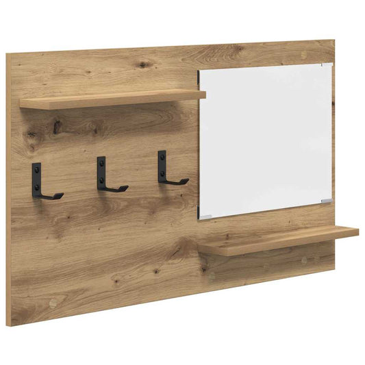 vidaXL Wall-Mounted Coat Rack with Shelf Artisan Oak 90 x 10 x 50 cm