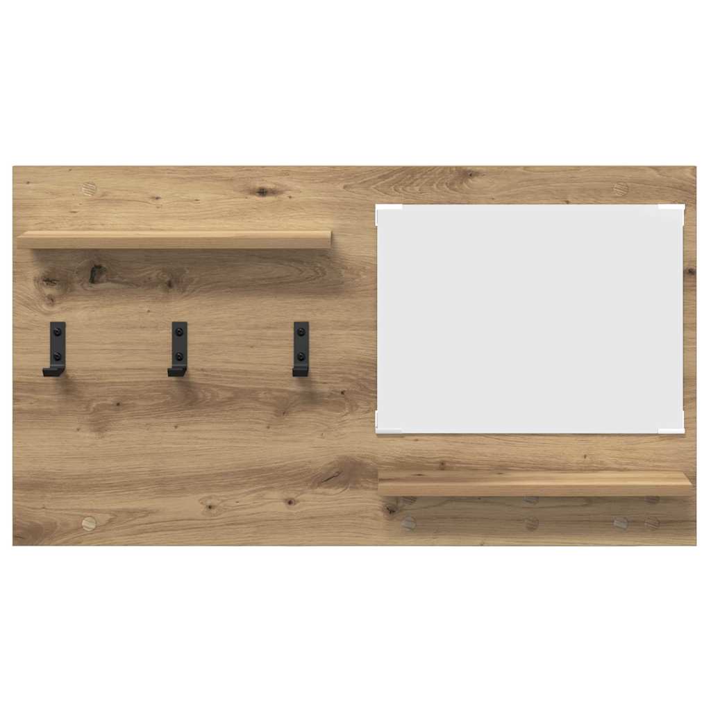 vidaXL Wall-Mounted Coat Rack with Shelf Artisan Oak 90 x 10 x 50 cm