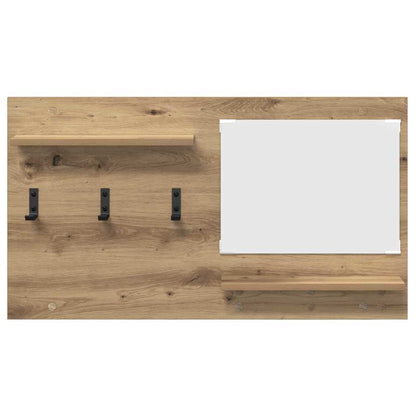 vidaXL Wall-Mounted Coat Rack with Shelf Artisan Oak 90 x 10 x 50 cm