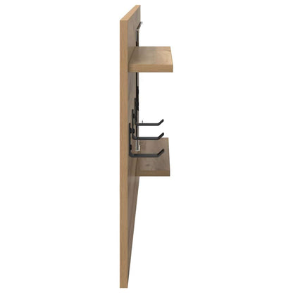 vidaXL Wall-Mounted Coat Rack with Shelf Artisan Oak 90 x 10 x 50 cm