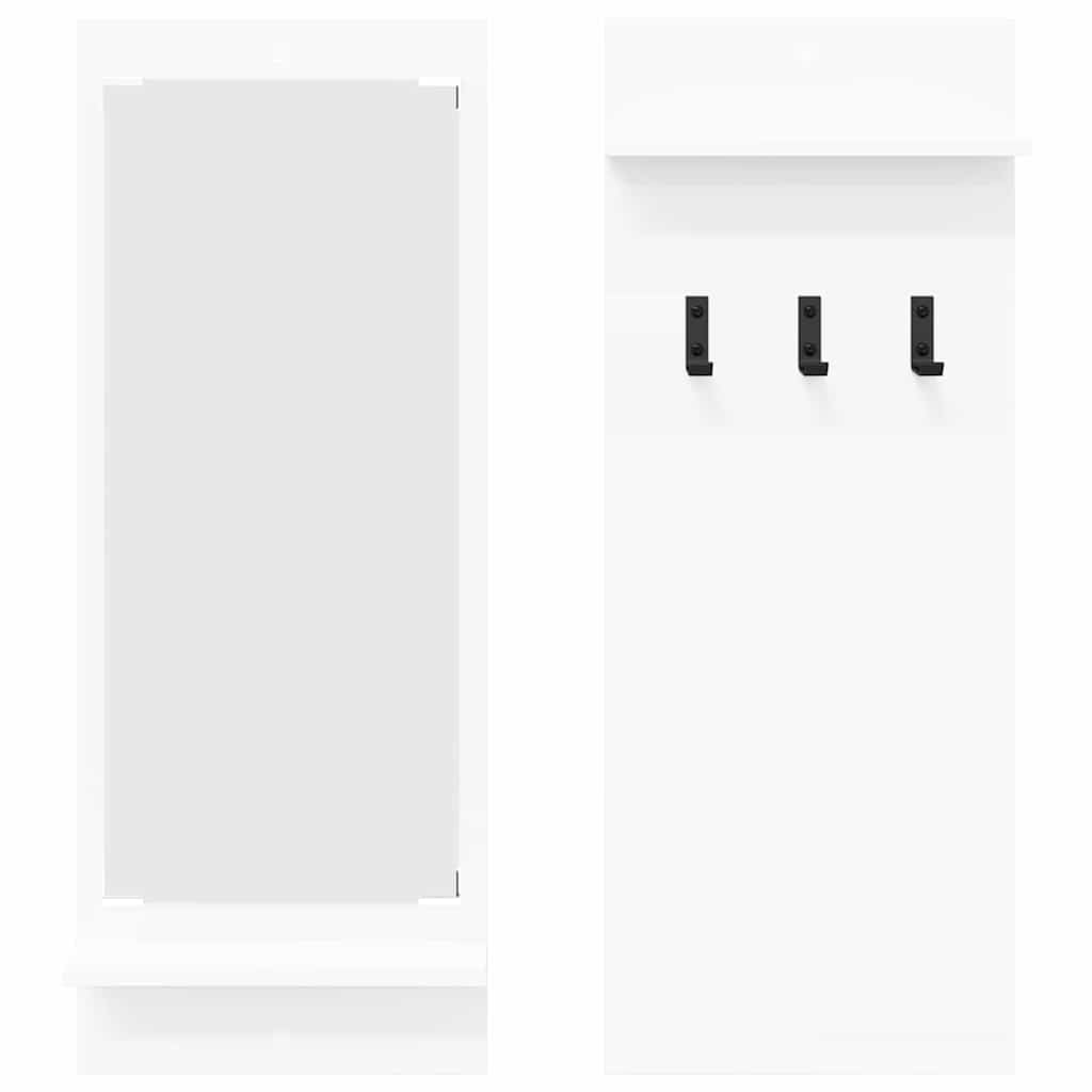 vidaXL Wall-Mounted Coat Rack White 70 x 10 x 90 cm Engineered wood