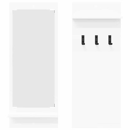 vidaXL Wall-Mounted Coat Rack White 70 x 10 x 90 cm Engineered wood
