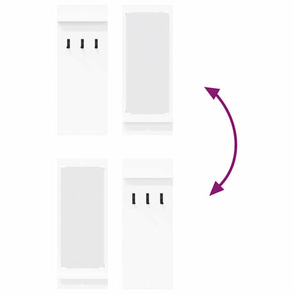 vidaXL Wall-Mounted Coat Rack White 70 x 10 x 90 cm Engineered wood