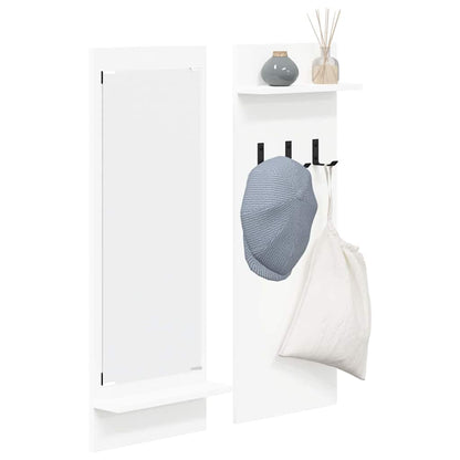 vidaXL Wall-Mounted Coat Rack White 70 x 10 x 90 cm Engineered wood