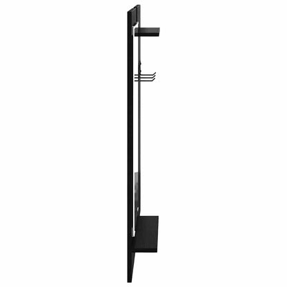 vidaXL Wall-Mounted Coat Rack Wall-Mounted Black Oak 70 x 10 x 90 cm