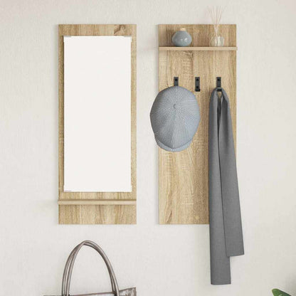 vidaXL Wall-Mounted Coat Rack with Shelf Sonoma Oak 70 x 10 x 90 cm