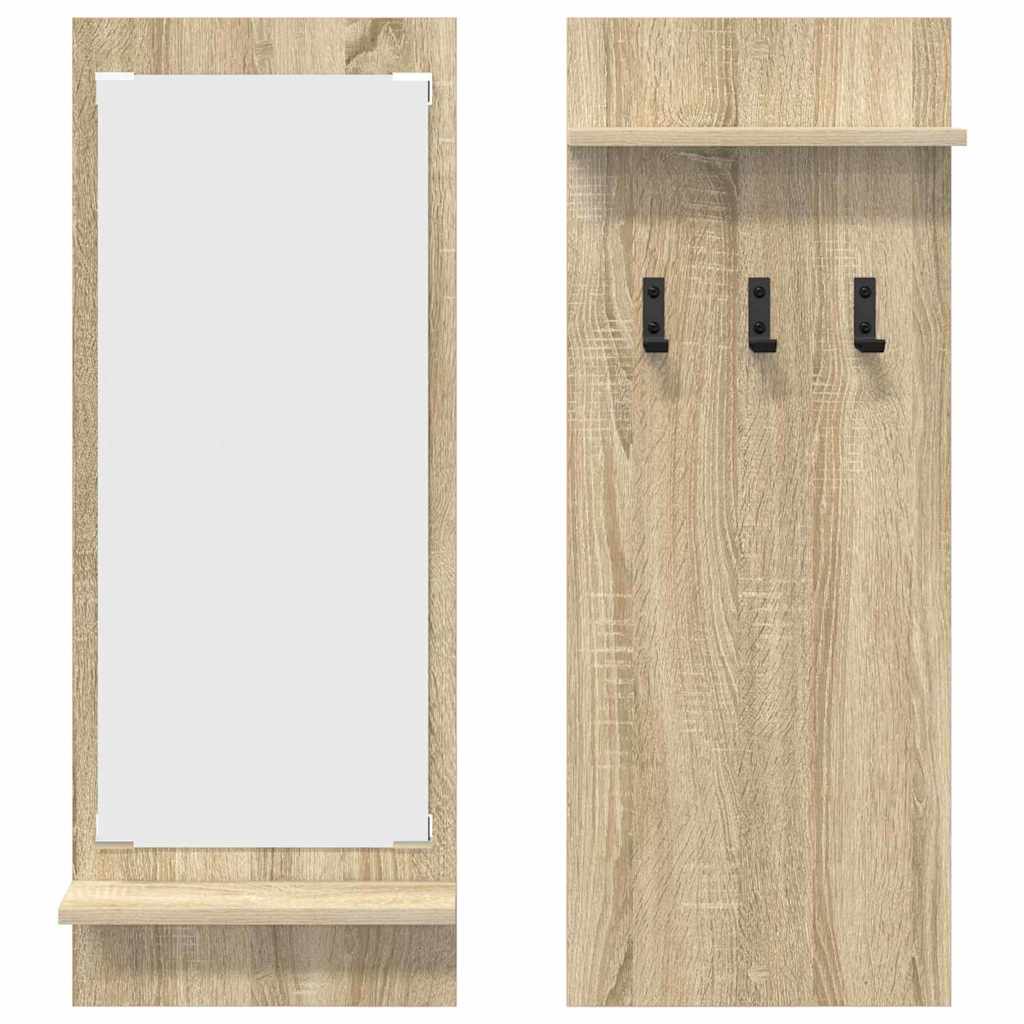 vidaXL Wall-Mounted Coat Rack with Shelf Sonoma Oak 70 x 10 x 90 cm