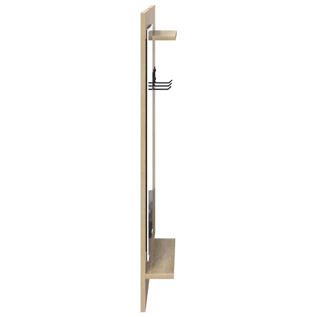 vidaXL Wall-Mounted Coat Rack with Shelf Sonoma Oak 70 x 10 x 90 cm