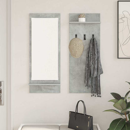 vidaXL Wall-Mounted Coat Rack Wall-Mounted Concrete Grey